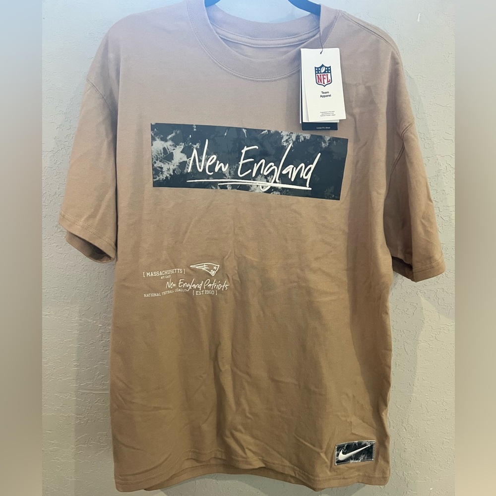 Nike New England Tan Short Sleeve Tee